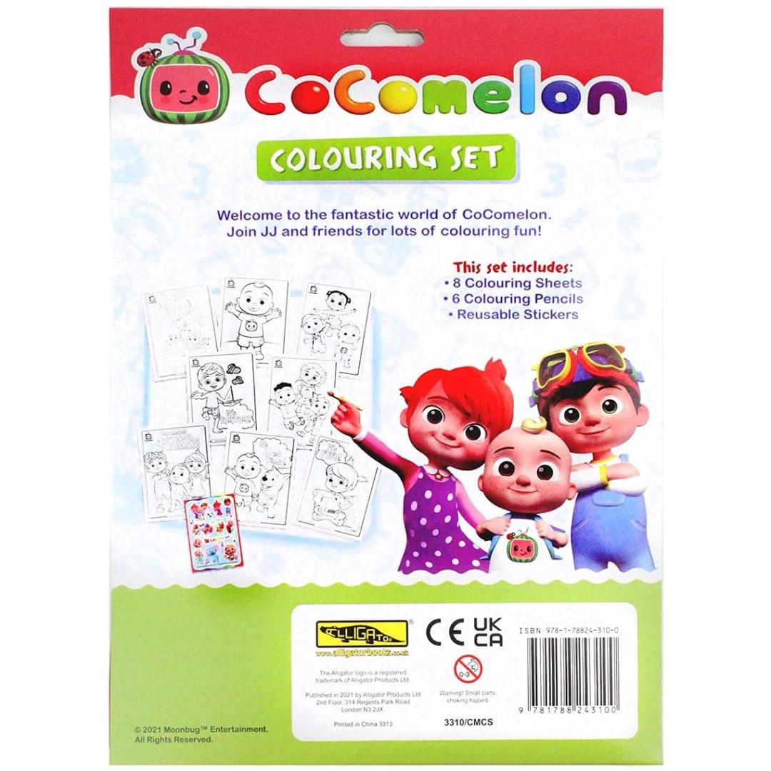 Cocomelon Colouring Set with Pencils & Stickers - Maqio