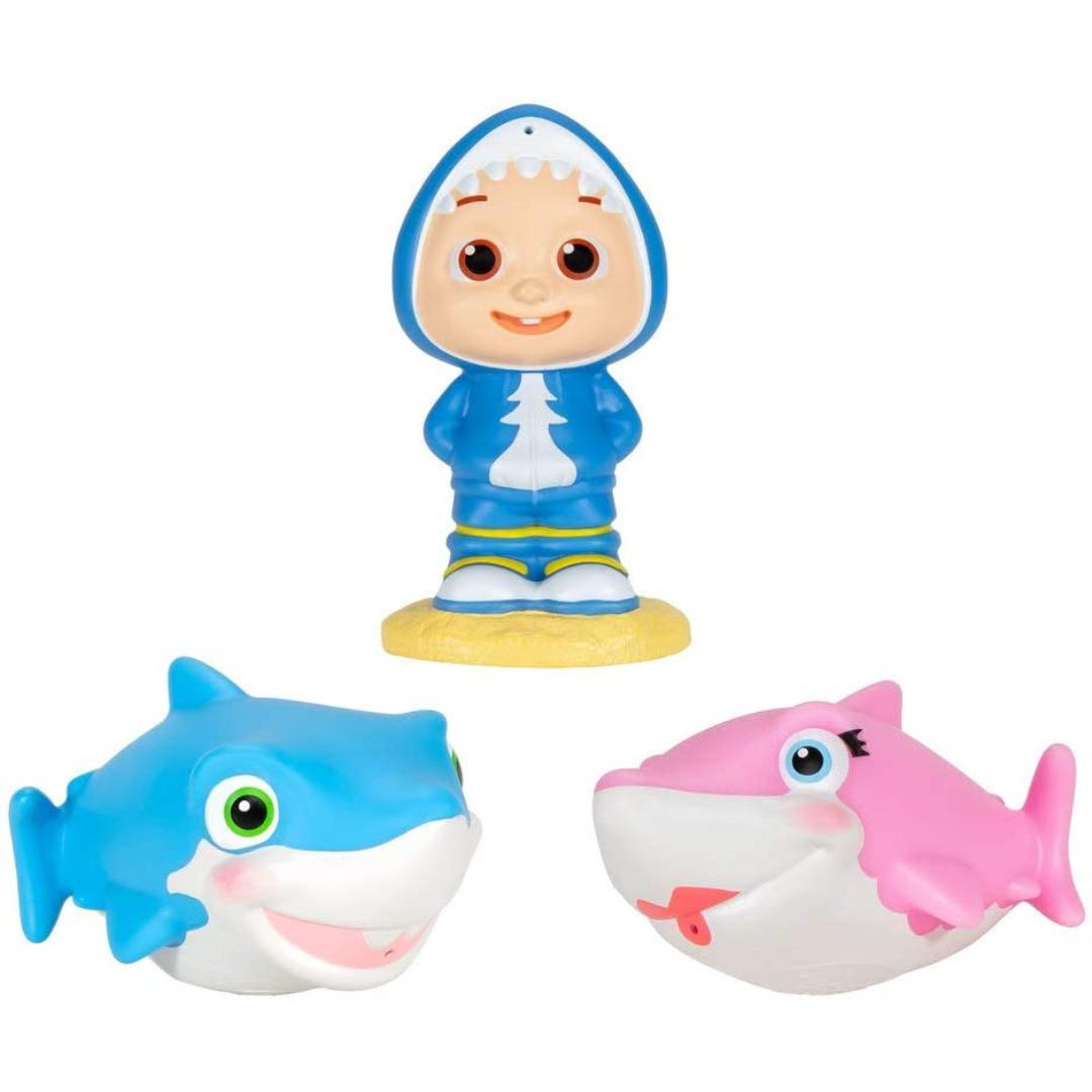 Cocomelon Mummy Daddy Sharks & JJ Bath Squirter Toys - Maqio