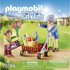 Playmobil 70194 City Life Hospital Visitor with Grandmother