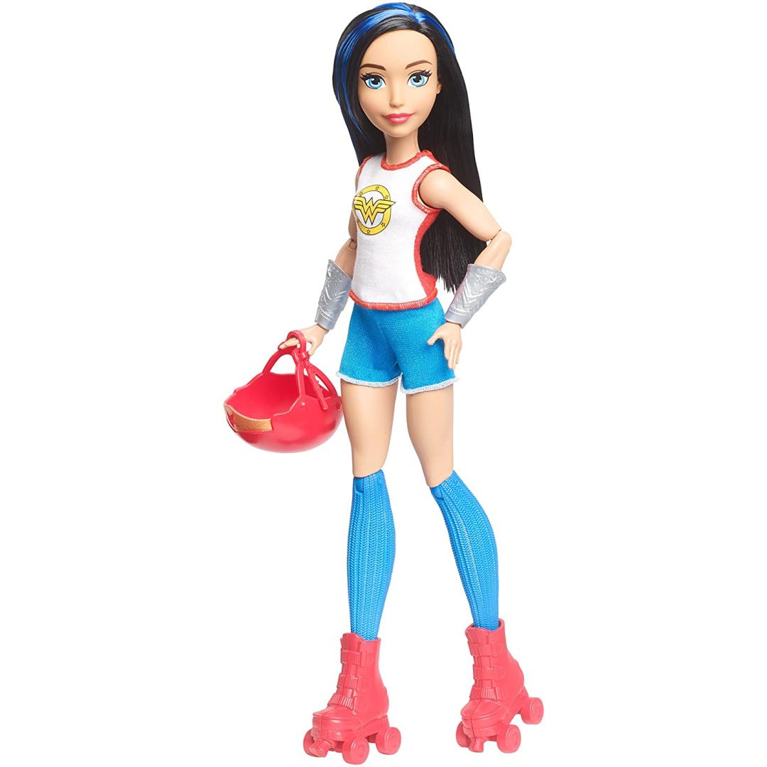 DC Superhero Girls Wonder Woman Roller Derby Fashion Doll FJG83 - Maqio