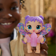 Baby Alive Glo Pixies Minis Glow-in-The-Dark Doll 3.75 inch - Plum Rainbow