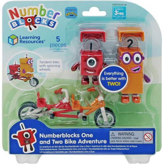 Learning Resources Number Blocks One and Two Bike Adventure 5pcs