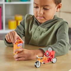 Learning Resources Number Blocks One and Two Bike Adventure 5pcs