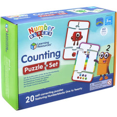 Learning Resources Number Blocks Self Correcting Puzzles Set 60pcs