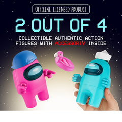 Among Us Series 2 Action Figures 2 Pk Figures 11cm - Pink & Turquoise
