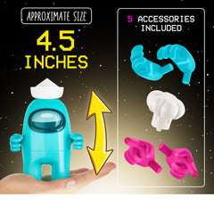 Among Us Series 2 Action Figures 2 Pk Figures 11cm - Pink & Turquoise