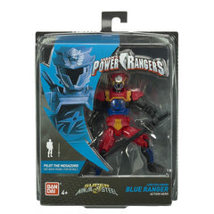 Power Rangers 43938 Blue Power Up Lion Fire Armour Figure - Maqio