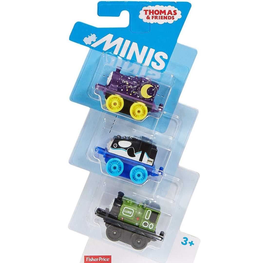Thomas & Friends Minis DWG18 3 Pack Orca Gator, Night Time Emily, Classic Luke - Maqio