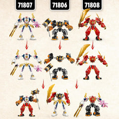 LEGO NINJAGO 71807 Sora’s Elemental Tech Mech Rising Building Set