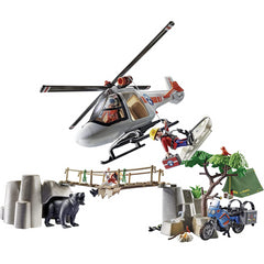 Playmobil Rescue Action - Canyon Copter Rescue Playset 79pc