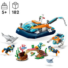 LEGO 60377 City Explorer Diving Boat Toy