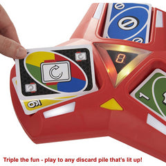 UNO Triple Play Card Game with Card-Holder Unit with Lights & Sounds & 112 Cards