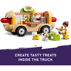 LEGO Friends 42633 Hot Dog Food Truck Toy Vehicle Set & MiniDolls - Leo & Kaya