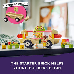 LEGO Friends 42633 Hot Dog Food Truck Toy Vehicle Set & MiniDolls - Leo & Kaya