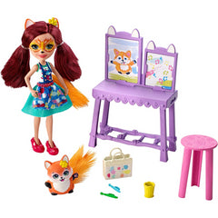 Enchantimals Art Studio Playset with Easel and Felicity Fox Doll 6-Inch