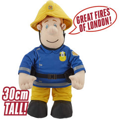 Fireman Sam Talking Plush Toy Blue & Yellow