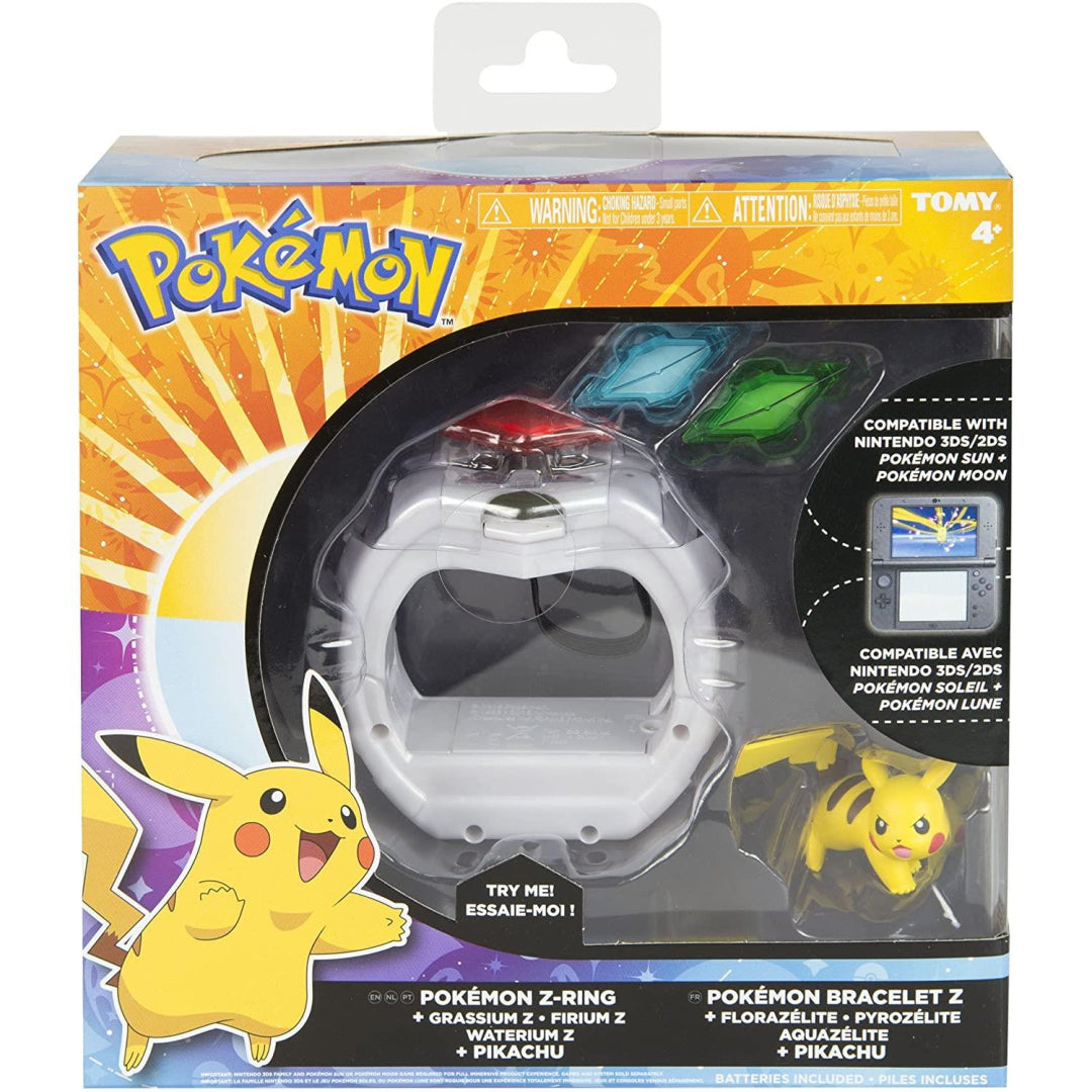 Pokemon Z Ring with 3 Random Crystals - Nintendo 3DS Compatible - Maqio