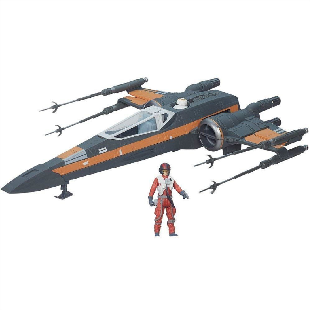 Star Wars B3953 Force Awakens Poe Dameron X-Wing Vehicle & Figure - Maqio