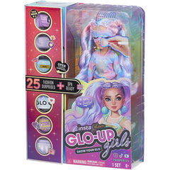 InstaGlam Glo Up Girls Erin Fashion Doll & 25 fashion Surprises 10" - Sadie