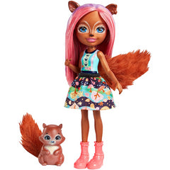 Enchantimals Sancha Squirrel Doll and Squirrel Friend Stumper
