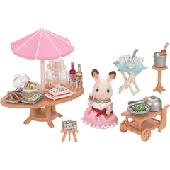 Sylvanian Families Seaside Birthday Party with Freya Chocolate Rabbit Figure