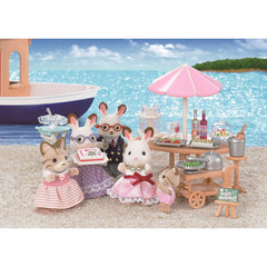 Sylvanian Families Seaside Birthday Party with Freya Chocolate Rabbit Figure
