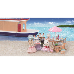 Sylvanian Families Seaside Birthday Party with Freya Chocolate Rabbit Figure