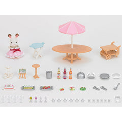 Sylvanian Families Seaside Birthday Party with Freya Chocolate Rabbit Figure