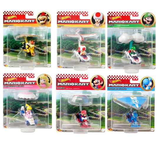 Hot Wheels Super Mario Kart Glider Die Cast Vehicle Set of 6
