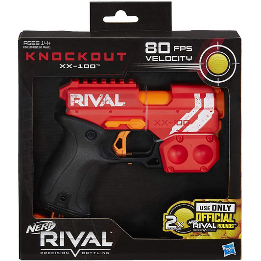 Nerf Rival Team Red Knockout XX-100 Blaster inc 2 Official Rival Rounds