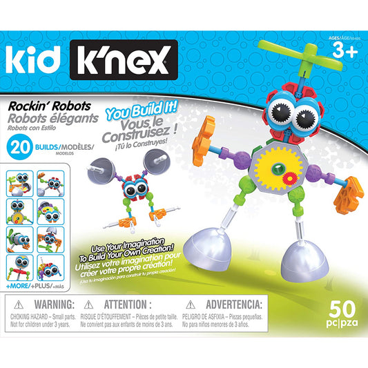 Kid K'Nex Rockin' Robots Construction Building Set with 50 Pieces