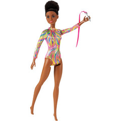 Barbie Rhythmic Gymnast Brunette Doll (12-in/30.40-cm) Leotard & Accessories