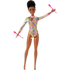 Barbie Rhythmic Gymnast Brunette Doll (12-in/30.40-cm) Leotard & Accessories