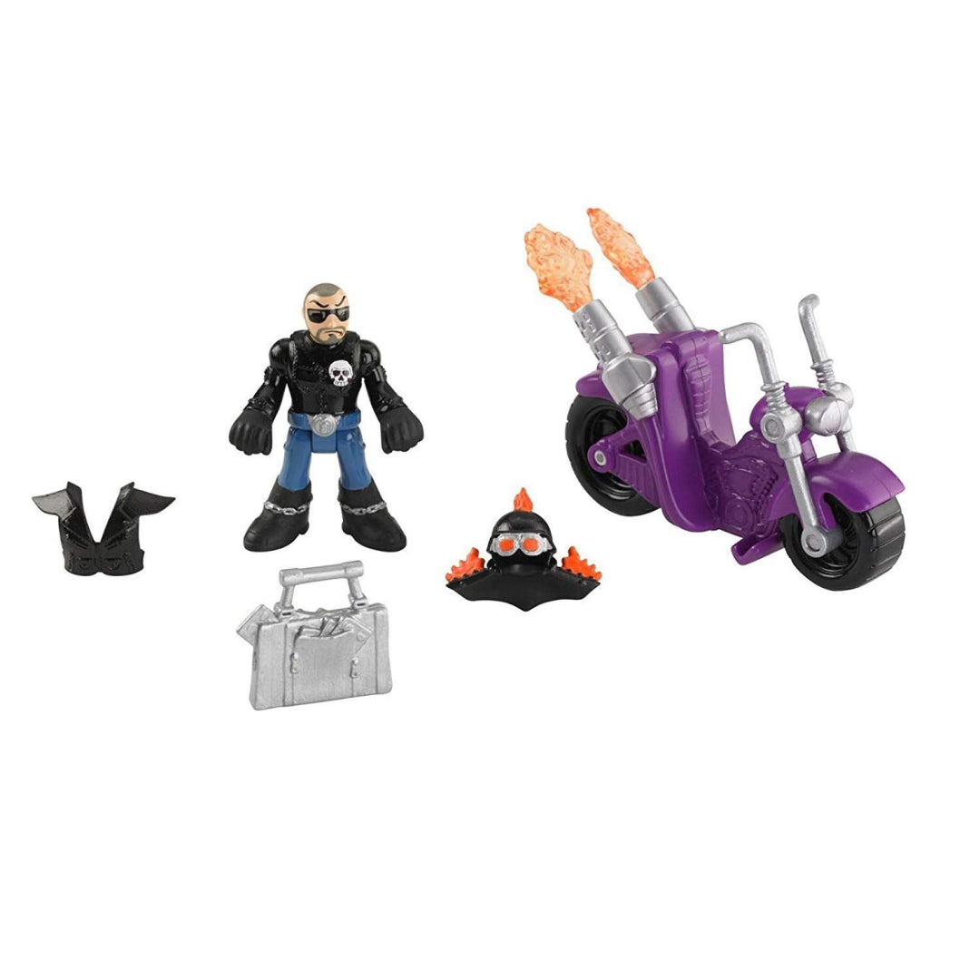 Fisher Price Y2796 Imaginext Burglar and Motorcycle Figure Playset Toy - Maqio