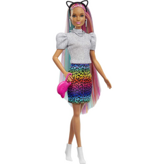 Barbie Leopard Rainbow Hair Doll 2 with Accessories