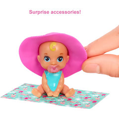 Barbie Colour Reveal Baby Dolls with 5 Surprises in Floating Fruit Case