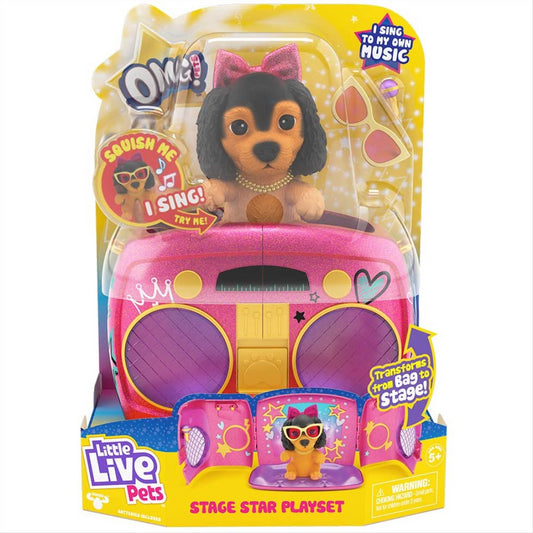 Little Live Pets OMG Pets Stage Star Singing Playset & Puppy