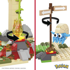 Mega Pokemon Jungle Ruins Building Set - Cubone Charmander Omanyte Figures 464 Pcs