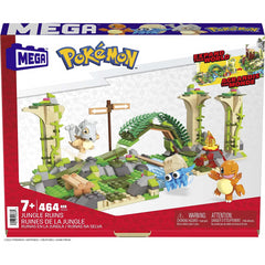 Mega Pokemon Jungle Ruins Building Set - Cubone Charmander Omanyte Figures 464 Pcs
