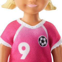 Barbie Soccer Football Coach Doll and Student Trophy and Accessories