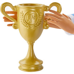 Barbie Soccer Football Coach Doll and Student Trophy and Accessories