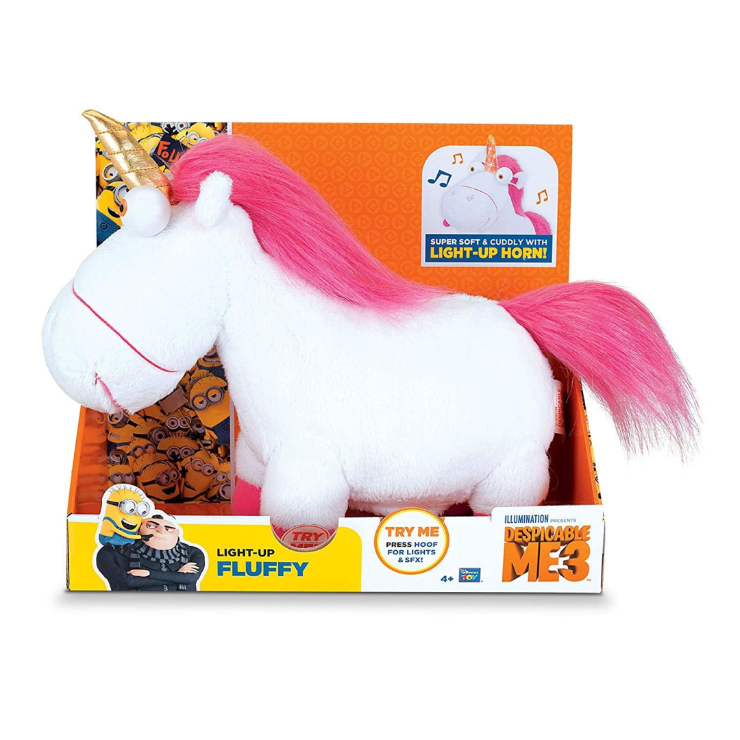 Despicable Me Fluffy Unicorn Plush with Light-Up Horn Toy Figure - Maqio
