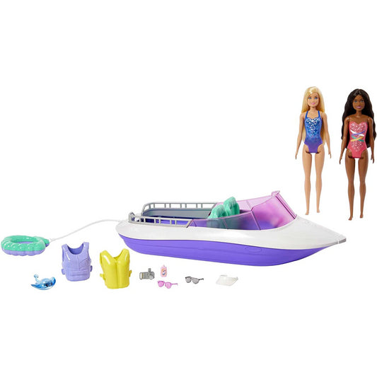 Barbie Mermaid Power Playset with 2 Dolls & 18in Floating Boat