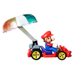 Hot Wheels Mario Kart Mario with Pipe Frame and Parachute Die-cast Vehicle