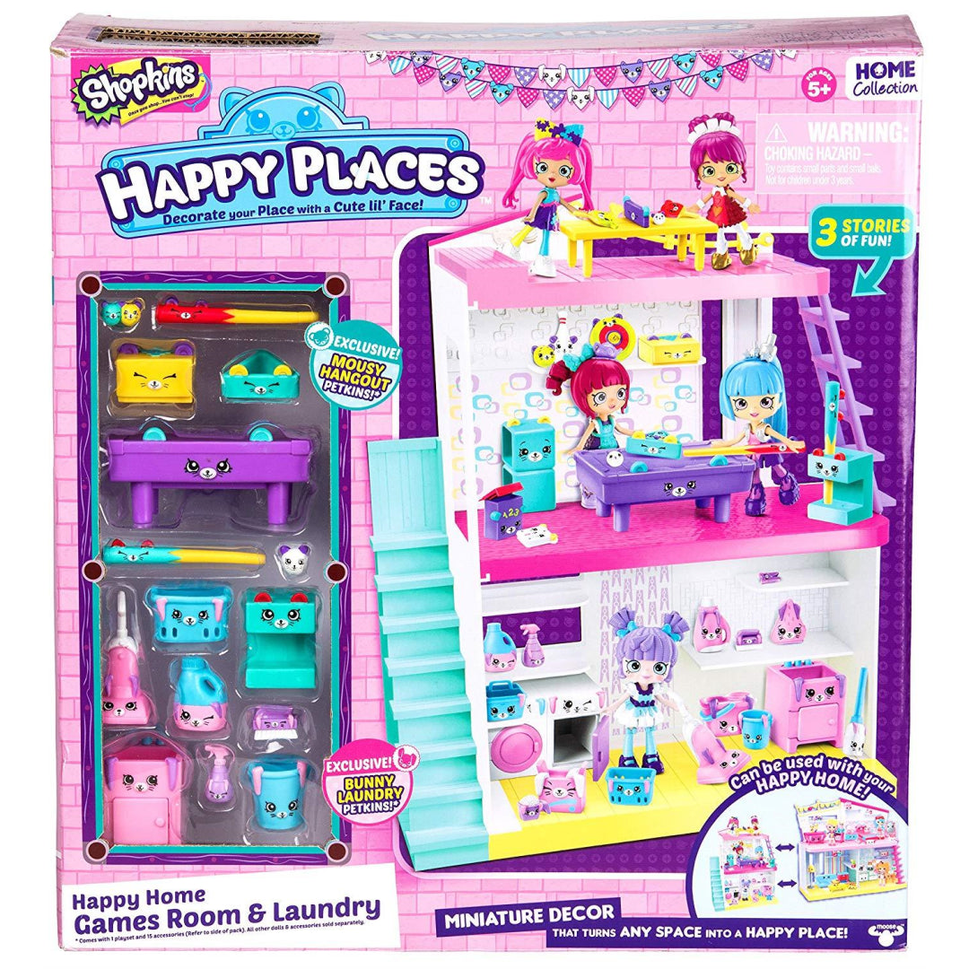 Shopkins Happy Places Happy Homes Games Room and Laundry