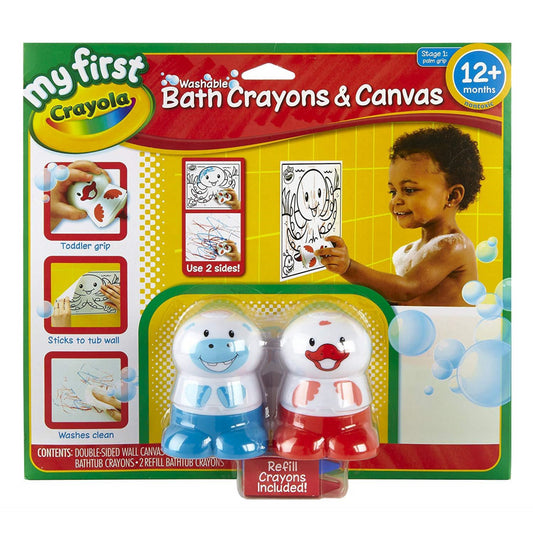Crayola Baby My First Washable Bath Crayons & Canvas Set - Maqio