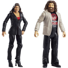 Mattel FMF66Â Mick Foley And Stephanie McMahon WWE Basic Figures Boys Pack of 2Â x - Maqio