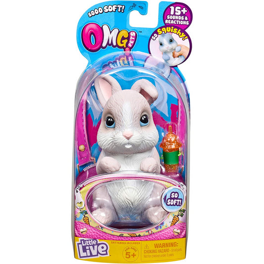 Little Live Pets OMG Pets Soft Squishy Cuddly Toy - Grey Bunny