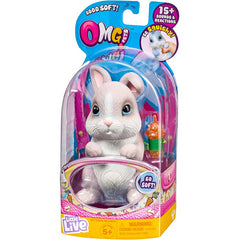Little Live Pets OMG Pets Soft Squishy Cuddly Toy - Grey Bunny