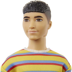 Barbie Ken Fashionistas Doll #175 Sculpted Brunette Hair Wearing Sleeve Shirt